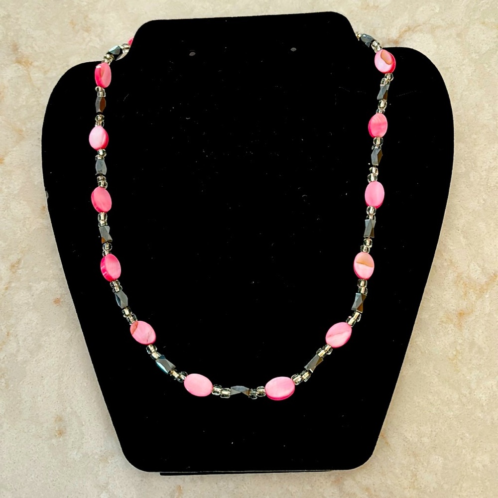 Hematite and beaded chain